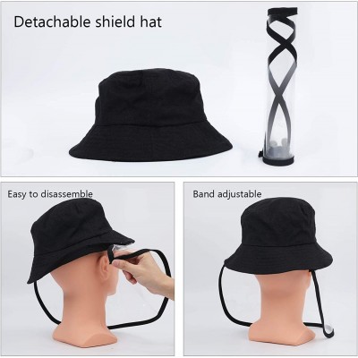 Sun Hats Womens UPF50+ Linen/Cotton Summer Sunhat Bucket Packable Hats w/Chin Cord - 2black - C41987WNN2I $11.66