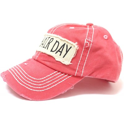 Baseball Caps New! Rose Bad Hair Day Embroidery Patch Baseball Cap - CC1834HO9YZ $17.44