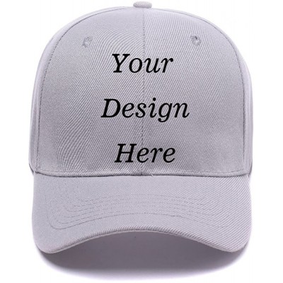 Baseball Caps Classic Cotton Adjustable Baseball Plain Cap-Custom Hip Hop Dad Trucker Snapback Hat - Baseball Gray - CM17Y0OW...