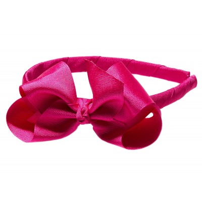 Headbands Girls"Lila" Grosgrain Bow Headband O/S Fuchsia - Fuchsia - CP11RIGBPOL $8.79