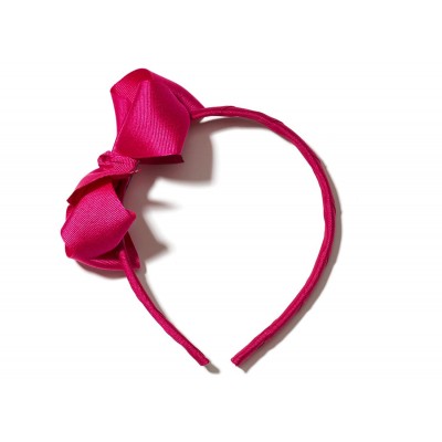 Headbands Girls"Lila" Grosgrain Bow Headband O/S Fuchsia - Fuchsia - CP11RIGBPOL $8.79