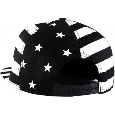 Baseball Caps Unisex Snapbacks Adjustable Hats Baseball Cap- One Size - Black Us Flag - CD1200QUPQT $10.88