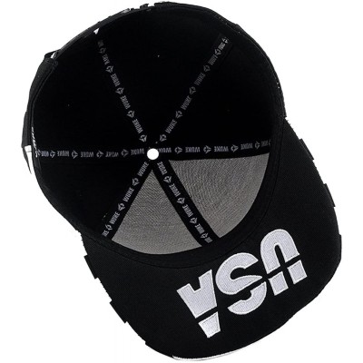 Baseball Caps Unisex Snapbacks Adjustable Hats Baseball Cap- One Size - Black Us Flag - CD1200QUPQT $10.88