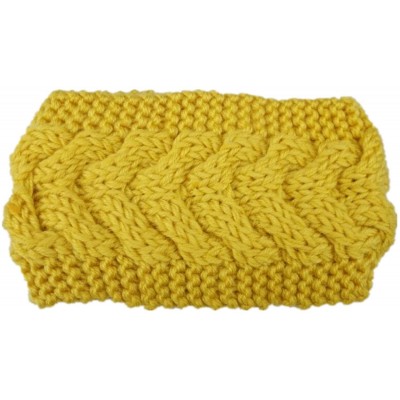 Headbands Winter Ear Headwrap Crochet Knitted Headband Hairband(n1266) - Yellow - CU189ODQZ2W $11.91