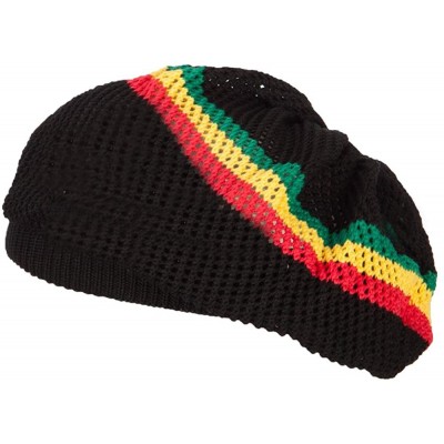 Skullies & Beanies Mesh Deep Shell Beanie Hat - Black Rgy - CT18AMLOXM7 $22.11