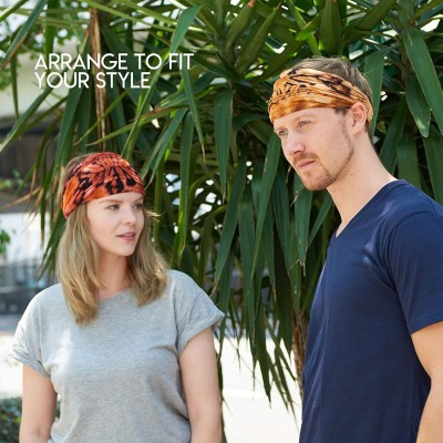 Headbands Tie-Dye Headband Bandana - Womens Boho Hippie Mens Psychedelic Headbands - E - CW18H45TK3D $13.15