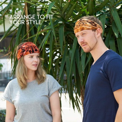 Headbands Tie-Dye Headband Bandana - Womens Boho Hippie Mens Psychedelic Headbands - E - CW18H45TK3D $13.15