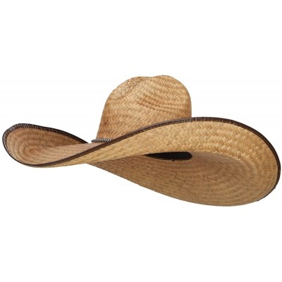 Sun Hats 7 Inch Brim Light Straw Hat - Brown - CG1857OSGZO $36.43