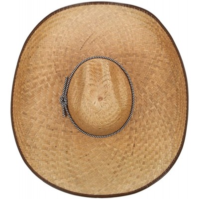 Sun Hats 7 Inch Brim Light Straw Hat - Brown - CG1857OSGZO $36.43