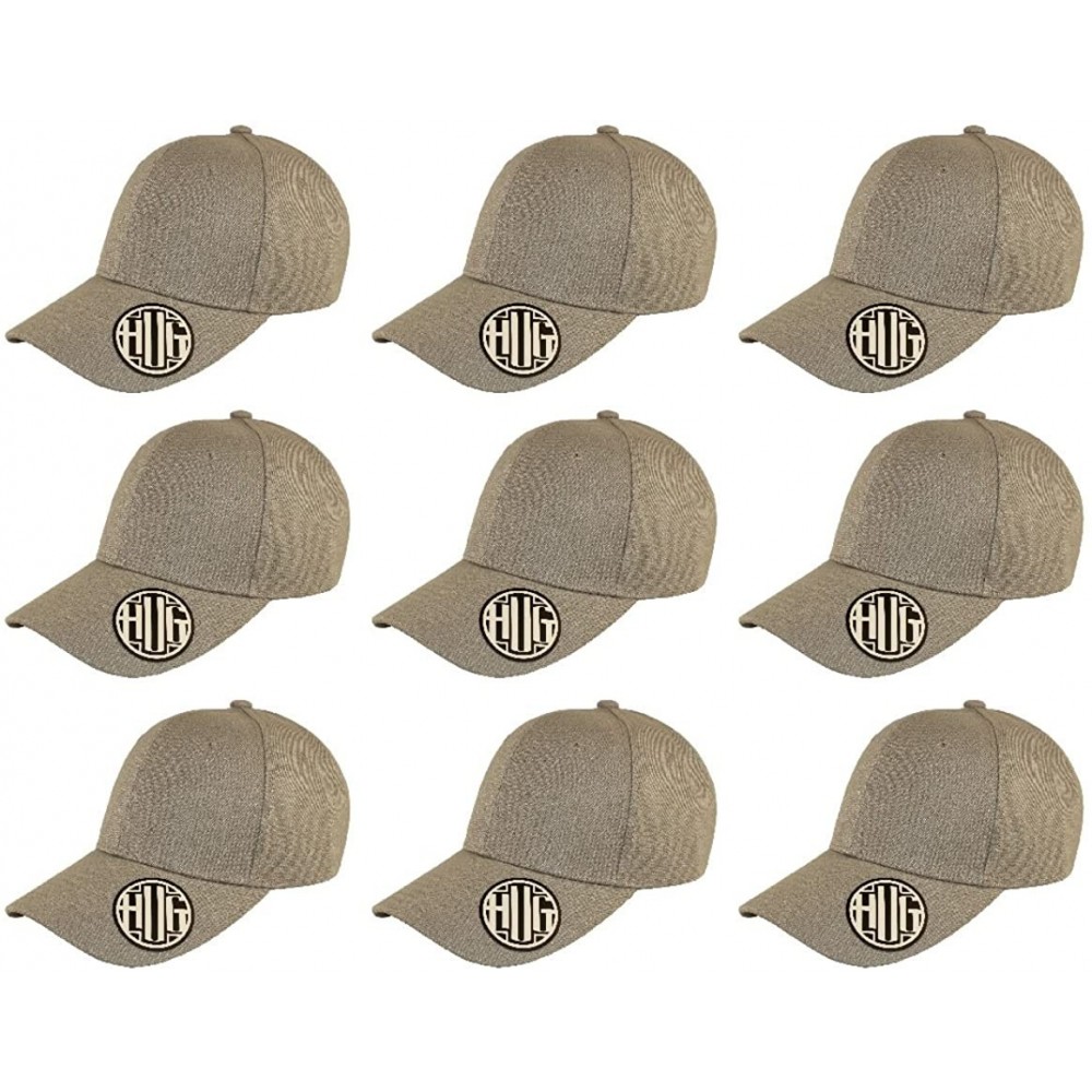 Baseball Caps (Pack of 9) Classic Premium Baseball Cap Adjustable Hook and Loop Self Adhesive Strap Back Plain Cap for Unisex...