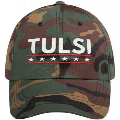 Baseball Caps Tulsi Gabbard Baseball Cap - 2020 Presidential Election Dad Hat - Political Gift for Democrats - Green Camo - C...