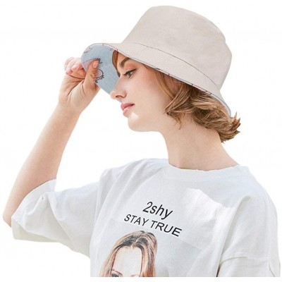 Bucket Hats Fashion Fruit Bucket Hat for Women Trendy Strawberry Painted Foldable Summer Cotton Fisherman Sun Caps - CL18WMZG...