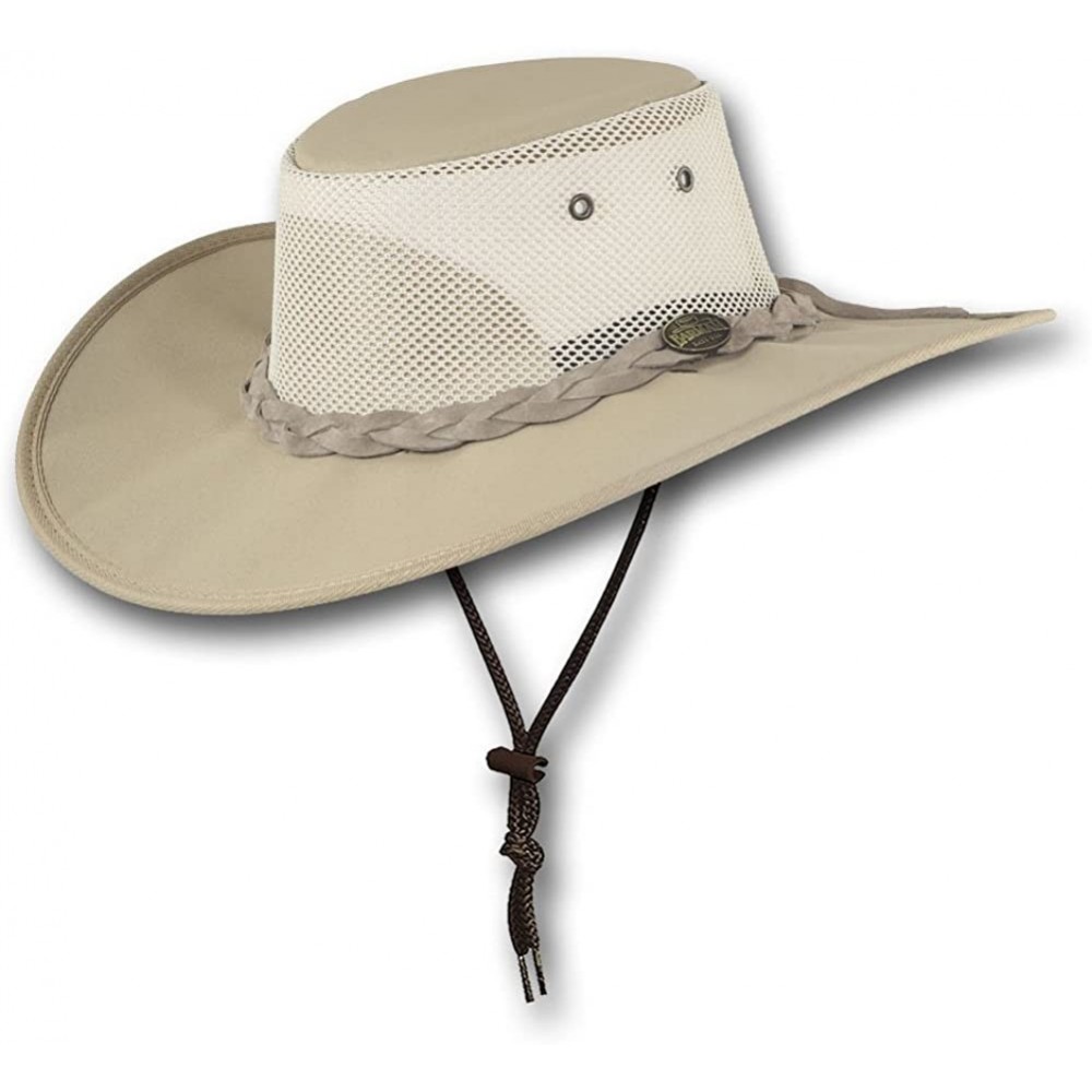 Sun Hats Wide Brim Canvas Cooler Hat - Item 1087 - Beige - CI12MYAK9KX $40.36
