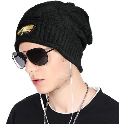 Skullies & Beanies Trendy Winter Warm Beanies Hats for Mens Women's Chunky Soft Stretch Knit Beanie Sports Knit Cap - Black-2...