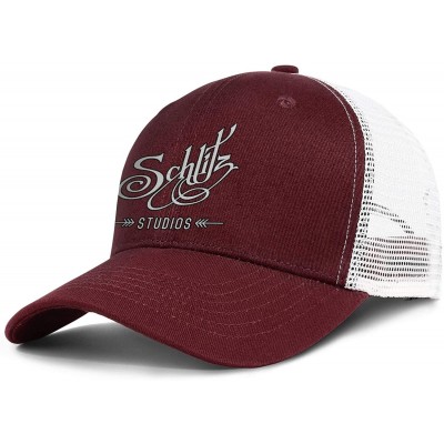 Baseball Caps Danny-Schlitz- Woman Man Baseball Caps Cotton Trucker Hats Visor Hats - Burgundy-19 - C818U8H4ZNG $15.19