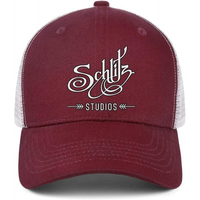 Baseball Caps Danny-Schlitz- Woman Man Baseball Caps Cotton Trucker Hats Visor Hats - Burgundy-19 - C818U8H4ZNG $15.19