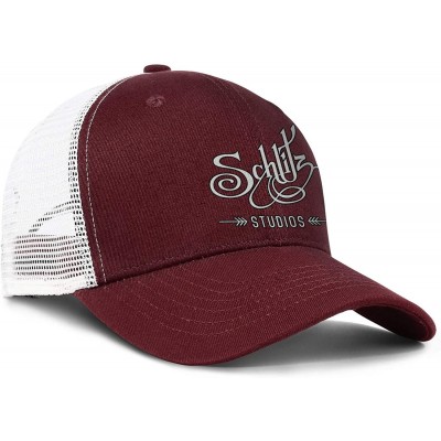 Baseball Caps Danny-Schlitz- Woman Man Baseball Caps Cotton Trucker Hats Visor Hats - Burgundy-19 - C818U8H4ZNG $15.19
