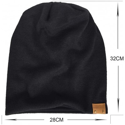 Skullies & Beanies Men Oversized Slouch Beanie Large Skullcap Knit Hat - Pale - CI18LHI6E3M $15.21