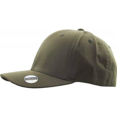 Baseball Caps Blank Stretch Mesh Back Cotton Twill Fitted Hat Spandex Headband - (Classic) Olive - CQ17YNRC3IT $17.00