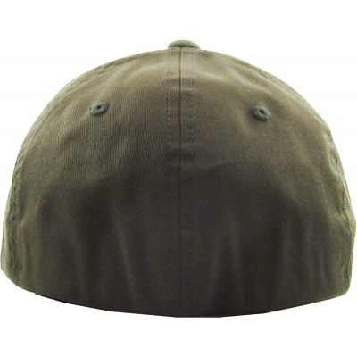 Baseball Caps Blank Stretch Mesh Back Cotton Twill Fitted Hat Spandex Headband - (Classic) Olive - CQ17YNRC3IT $17.00
