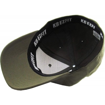 Baseball Caps Blank Stretch Mesh Back Cotton Twill Fitted Hat Spandex Headband - (Classic) Olive - CQ17YNRC3IT $17.00