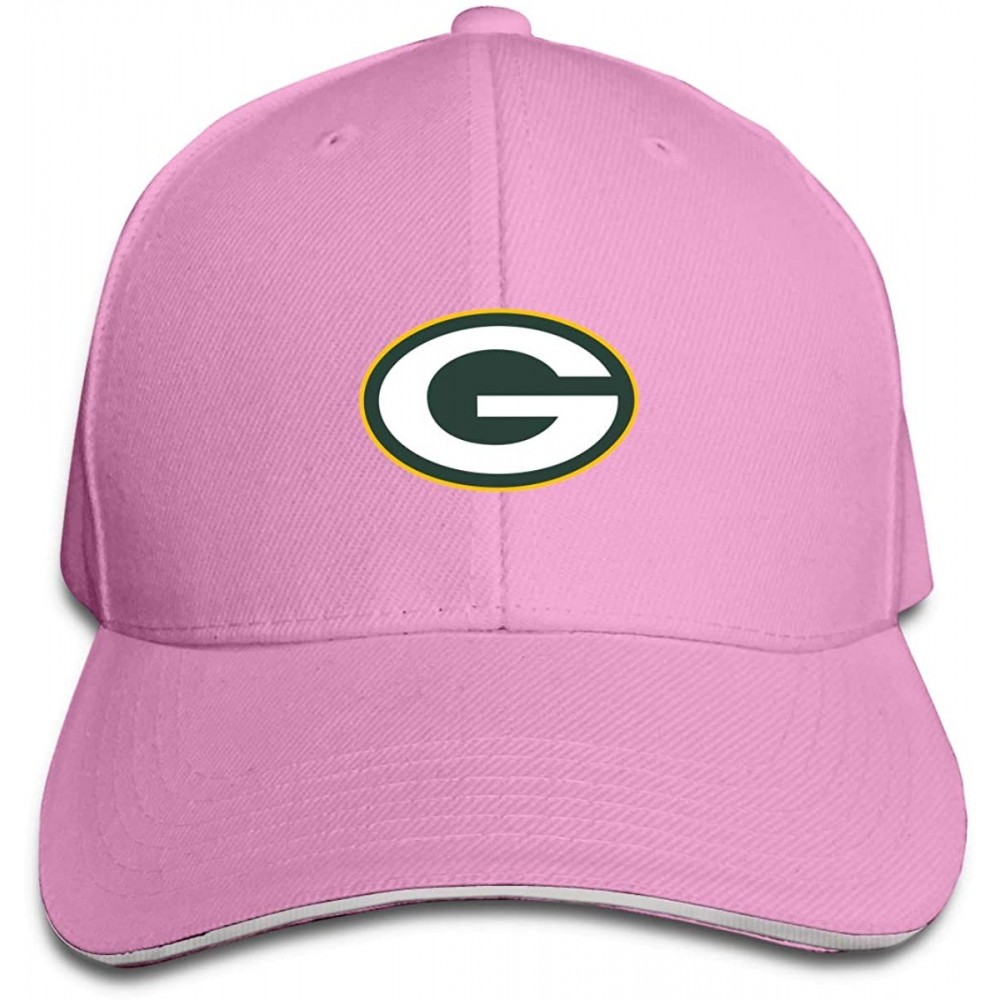 Baseball Caps Green Bay Packers Unisex Baseball Cap Men's Cap Adjustable Baseball Cap for Women-Gray - Pink - CK18ZKDX0KO $9.55