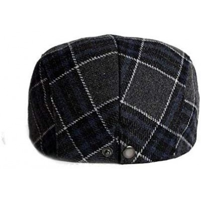 Newsboy Caps Men's Plaid Gatsby Ivy Cabbie Newsboy Hat Cap - B-blue - CZ12O10RBK2 $9.93
