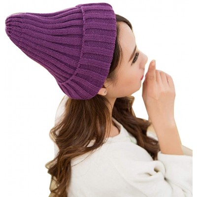 Skullies & Beanies Winter Knit Beanie Cap Ski Hat Casual Hats Warm Caps for Men Women - D - CO18IM4QM9A $10.65