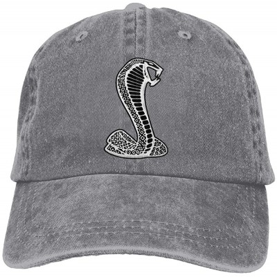 Baseball Caps Black Mustang Cobra Unisex Cartoon Adjustable Baseball Cap Dad Hat - CG18HOIIEIX $10.17