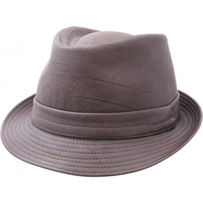 Fedoras Men's Hellim Trilby Hat Water Repellent - Marron-fonce - CW1889R3K5K $18.13