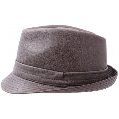 Fedoras Men's Hellim Trilby Hat Water Repellent - Marron-fonce - CW1889R3K5K $18.13