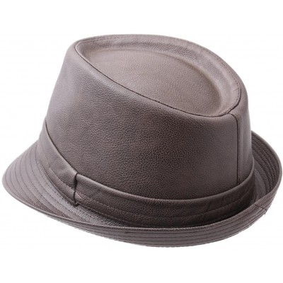 Fedoras Men's Hellim Trilby Hat Water Repellent - Marron-fonce - CW1889R3K5K $18.13