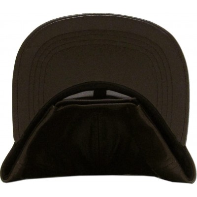 Baseball Caps Genuine Leather Flat Bill Baseball Hat Cap - Made in USA - Brown - CI11JZTR7OV $13.34