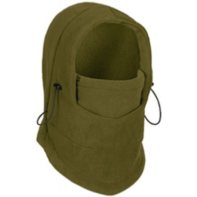 Skullies & Beanies Outdoor Riding Keep Warm Cycling Windproof hat Fleece Bib Hood Masked - ArmyGreen - C312N355YE6 $8.79