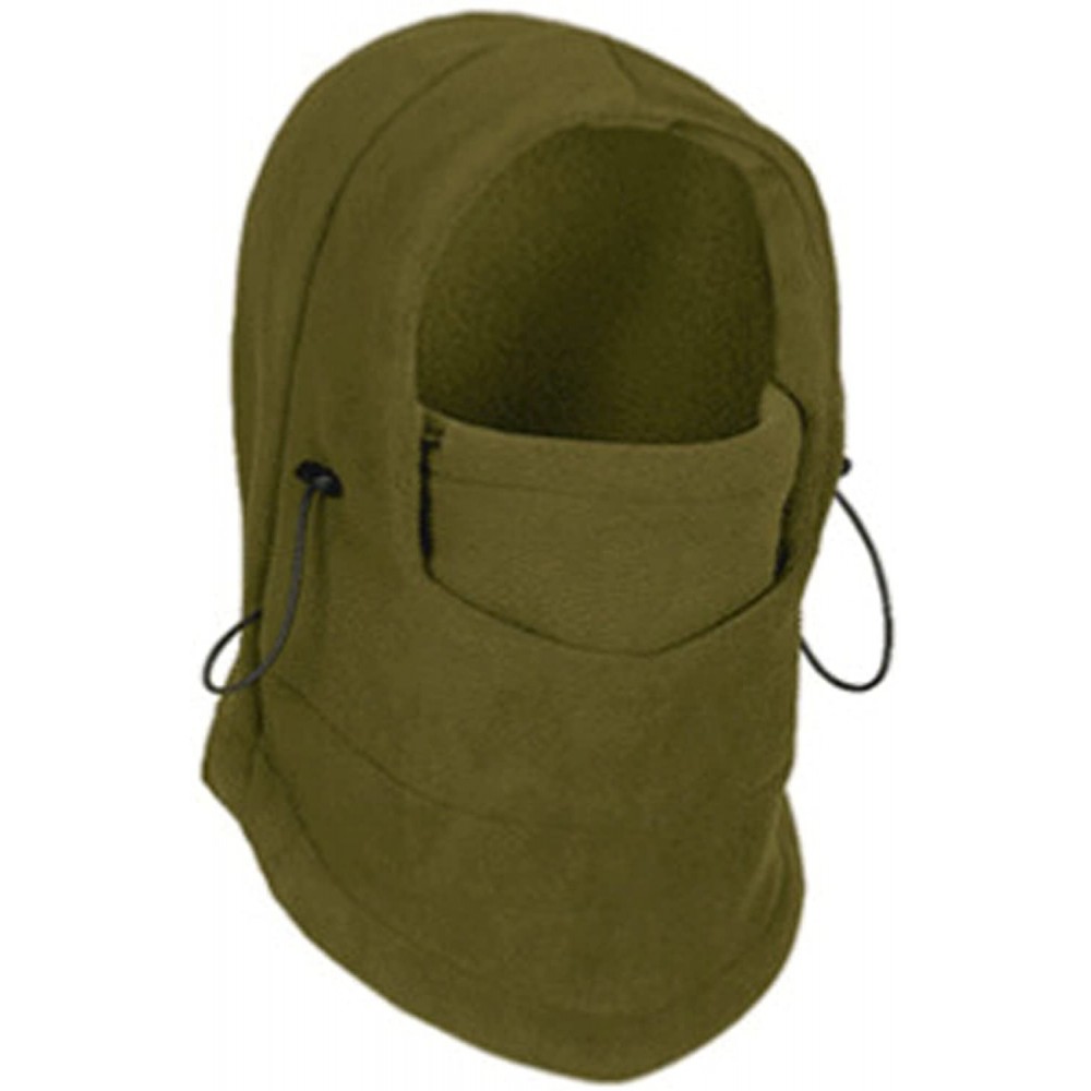 Skullies & Beanies Outdoor Riding Keep Warm Cycling Windproof hat Fleece Bib Hood Masked - ArmyGreen - C312N355YE6 $8.79