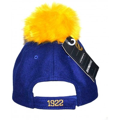 Baseball Caps Sigma Gamma Rho Blue 1922 Adjustable Baseball Cap with Gold Pom Pom - CX12NZOC99I $30.51