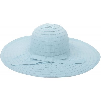 Sun Hats Womens SPF 50+ UV Sun Protective Wide Brim Sun Hat with Bow - Cyan - C618C6UWHMS $12.57