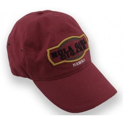 Baseball Caps Cigar Logo Hat with Secret Pocket Closed Back Deluxe - Maroon - CV11VB688P3 $19.87
