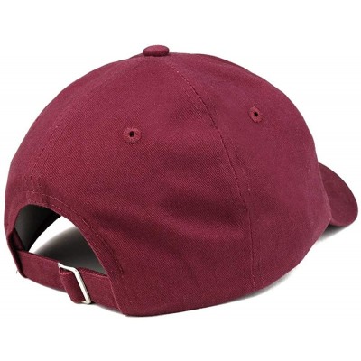 Baseball Caps Number 1 Dad Embroidered Brushed Cotton Dad Hat Cap - Vc300_maroon - CU18QQKXA99 $19.77