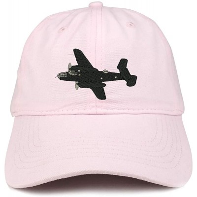 Baseball Caps Warbirds Plane Embroidered Unstructured Cotton Dad Hat - Light Pink - CO18S4HR24W $15.74