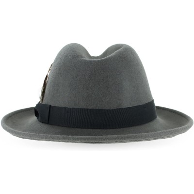 Fedoras Belfry Crushable Fedora Vintage Striped - Grey W. Black - C611KV6FH6H $49.45