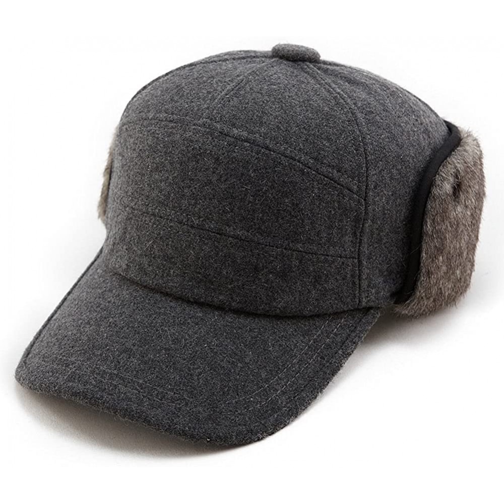 Baseball Caps Wool/Cotton/Denim Baseball Cap Men Hunting Dad Hats Sports Earflap Unisex - 67134_gray - C212O8L7XU3 $17.49