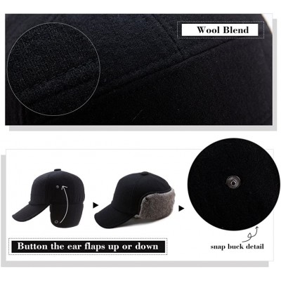 Baseball Caps Wool/Cotton/Denim Baseball Cap Men Hunting Dad Hats Sports Earflap Unisex - 67134_gray - C212O8L7XU3 $17.49