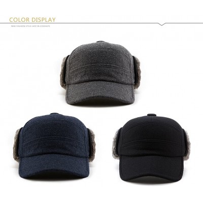 Baseball Caps Wool/Cotton/Denim Baseball Cap Men Hunting Dad Hats Sports Earflap Unisex - 67134_gray - C212O8L7XU3 $17.49