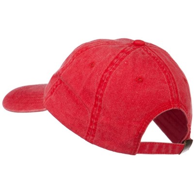 Baseball Caps Alabama State Map Embroidered Washed Cap - Red - C811NY2S84X $28.38