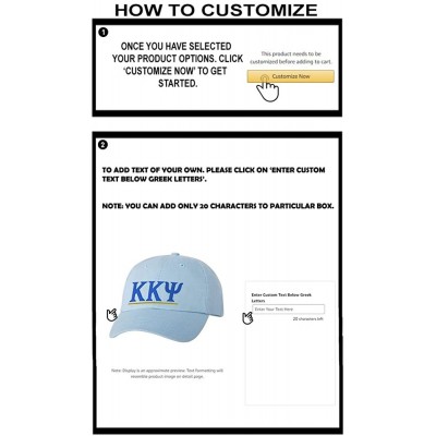 Skullies & Beanies Personalized Kappa Kappa Psi Greek Line Hat - Light Blue - CB18CKZWO4I $26.64