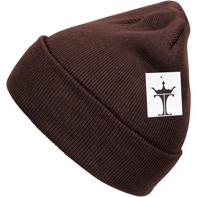 Skullies & Beanies Solid Color Long Beanie - Brown - CB112V07CPP $10.74