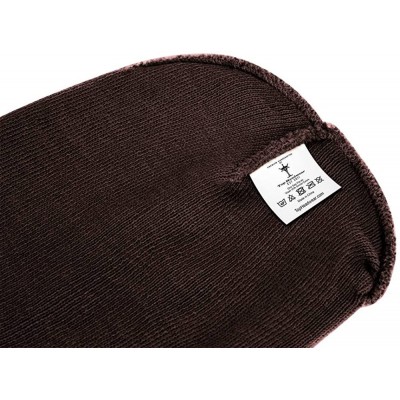 Skullies & Beanies Solid Color Long Beanie - Brown - CB112V07CPP $10.74