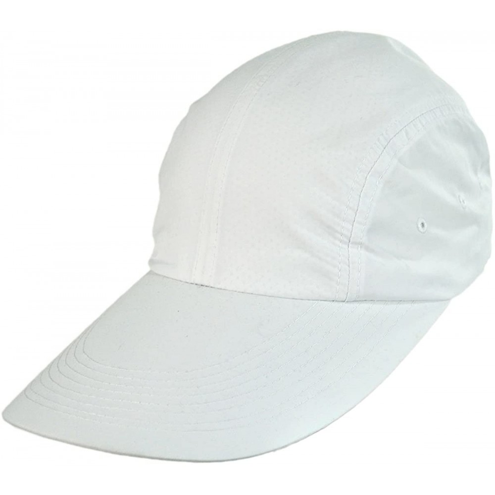 Baseball Caps UPF 50+ Long Bill Adjustable Baseball Cap - White - CL11LRTOHE5 $20.62