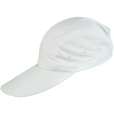 Baseball Caps UPF 50+ Long Bill Adjustable Baseball Cap - White - CL11LRTOHE5 $20.62